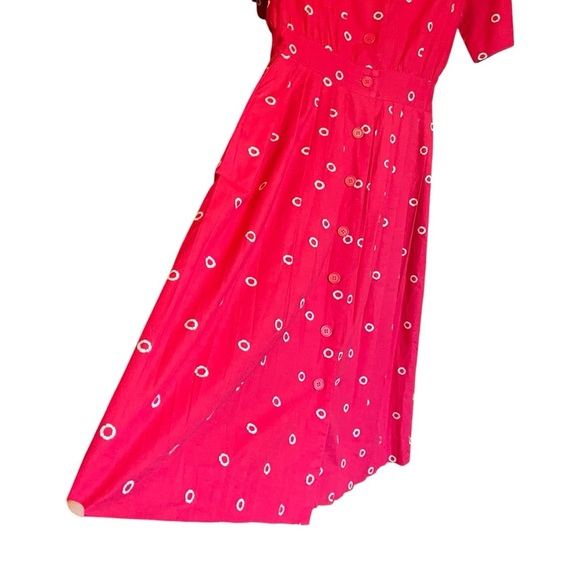 Vintage 1980’s Albert Nipon Executive Dress-Size Medium-Pleated-Button front - Picture 5 of 13